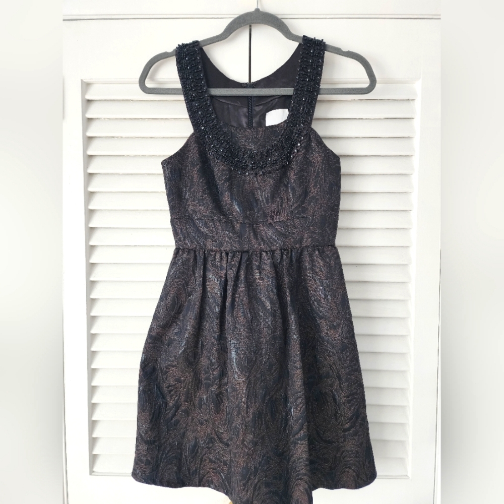 Size 0 Decode 1.8 Cocktail Dress Metalic Brown  Sparkle Formal Knee-length K37